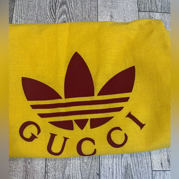 🍋  GUCCI x ADIDAS Terry Cloth GG Platform Sandals 38 Yellow Off White Womens 8 - Picture 7 of 7